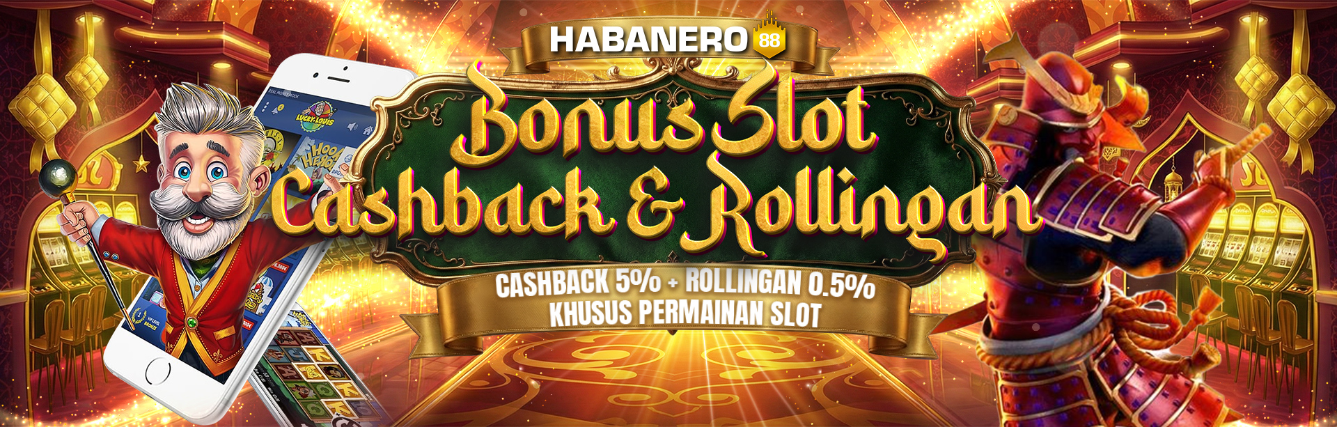 Bonus Cashback 5% + Rollingan