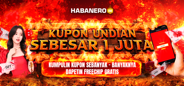 KUPON UNDIAN HABANERO88 TOTAL HADIAH 1.000.000	