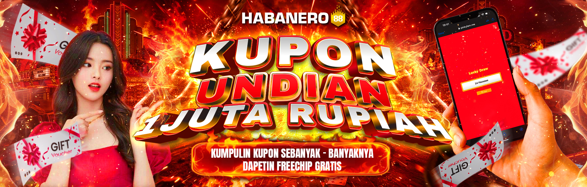 KUPON UNDIAN HABANERO88 TOTAL HADIAH 1.000.000	